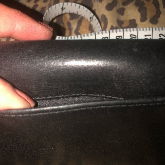 Coach black leather  snap wristlet with keychain super soft leather vintage - Picture 5 of 7